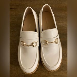 White womans loafers